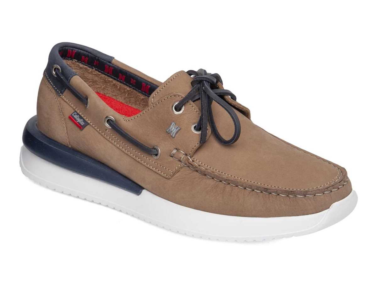 Chaussures Bateau Callaghan 52100 Moses Beige Bleu Homme | YMD-6743398