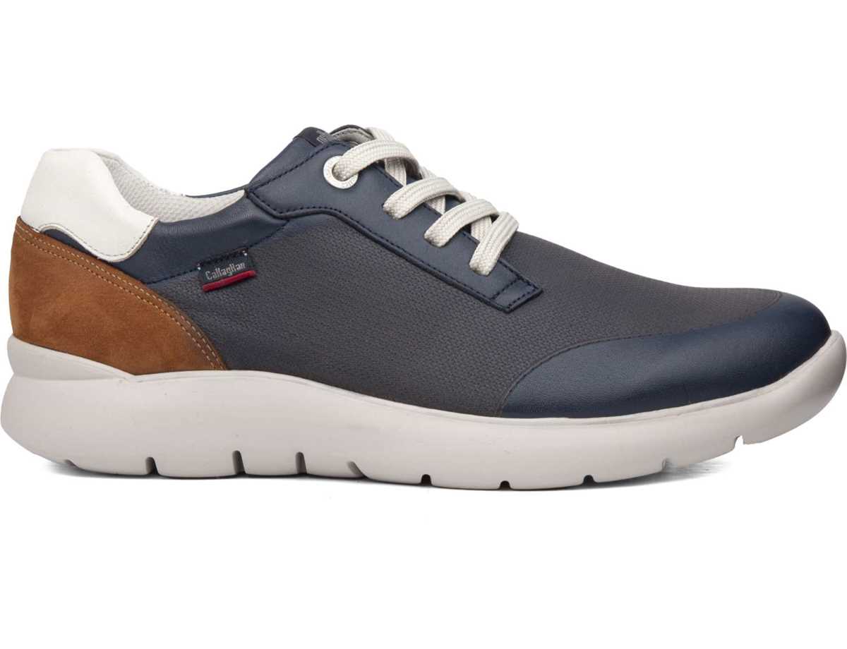 Baskets Callaghan 51308 Nuvole Bleu Marron Blanche Homme | MJA-3703615