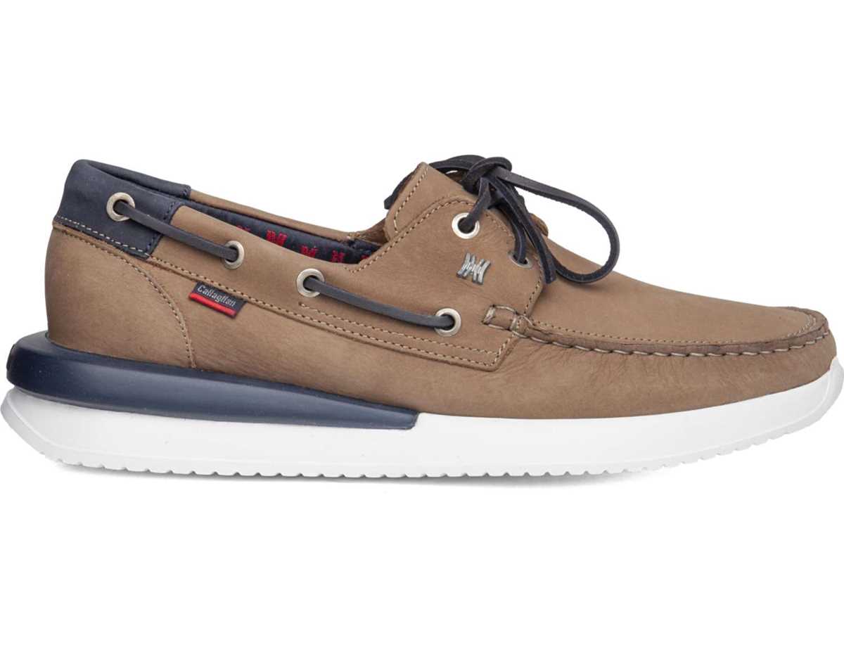 Chaussures Bateau Callaghan 52100 Moses Beige Bleu Homme | YMD-6743398