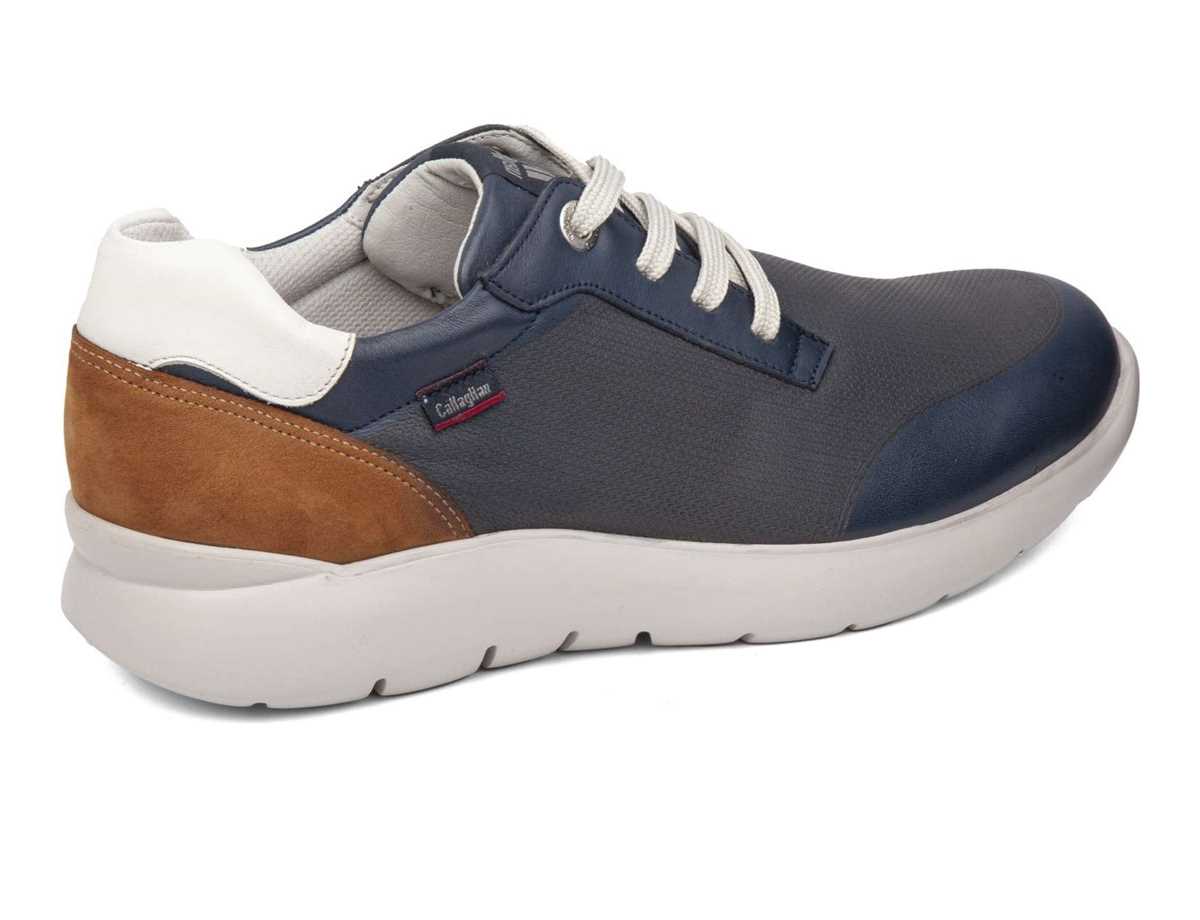 Baskets Callaghan 51308 Nuvole Bleu Marron Blanche Homme | MJA-3703615