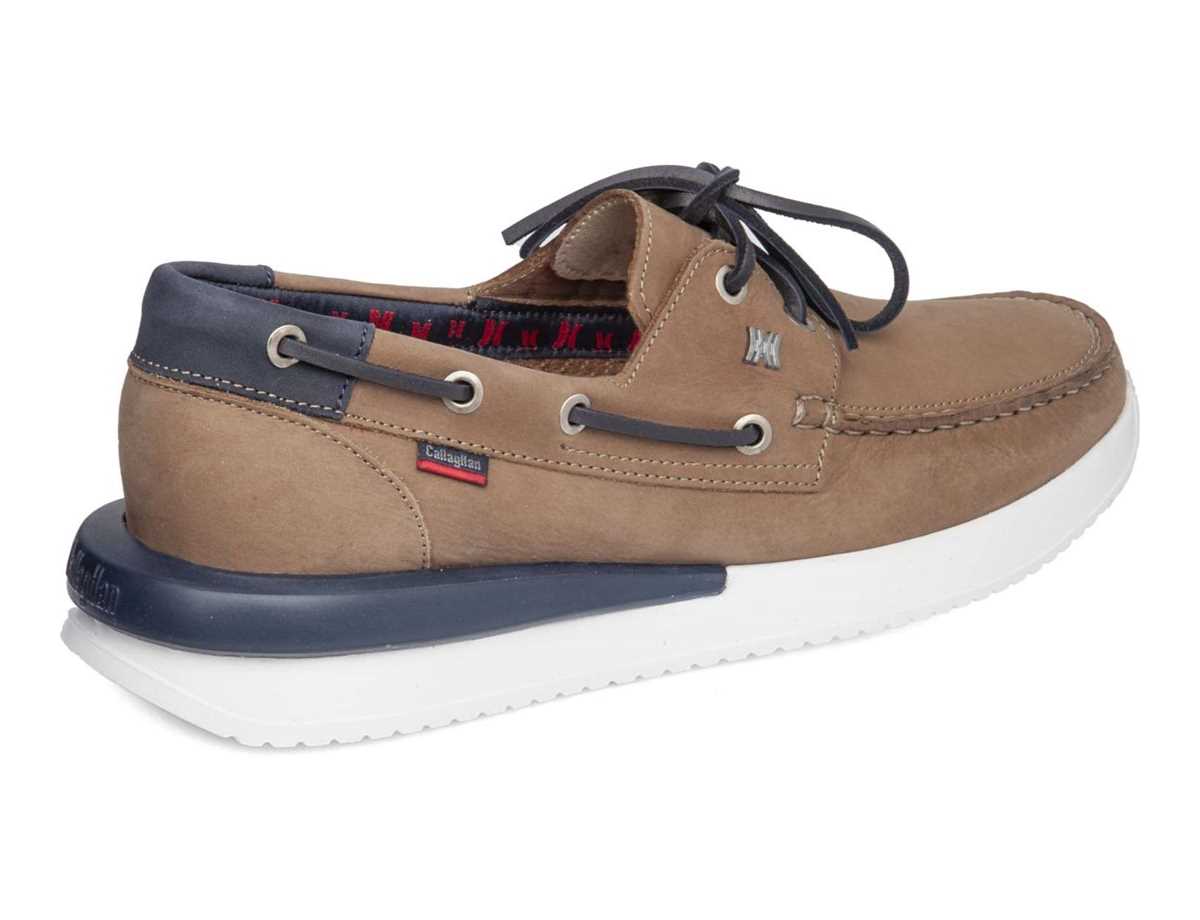 Chaussures Bateau Callaghan 52100 Moses Beige Bleu Homme | YMD-6743398