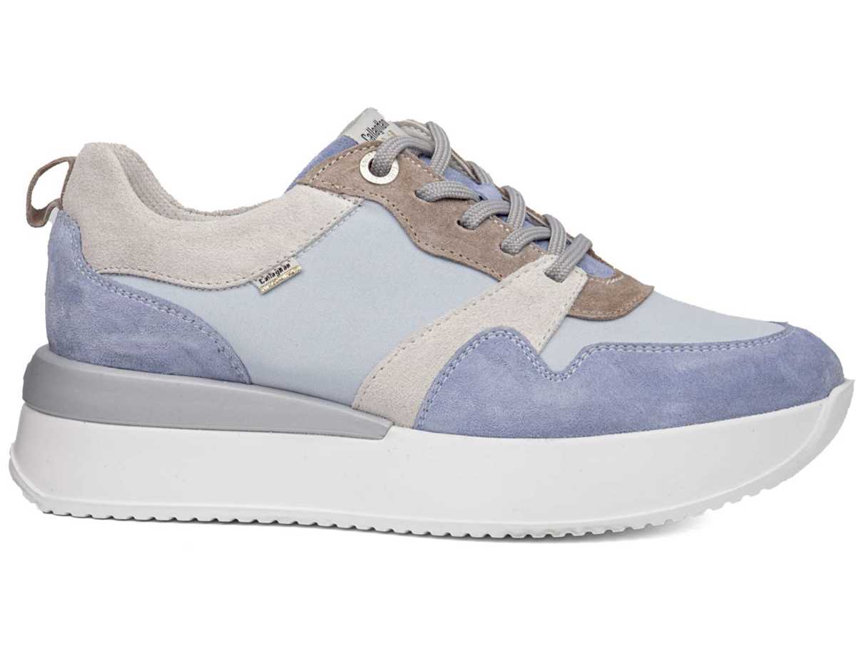 Baskets Callaghan 51206 Dina Bleu Beige Femme | WTS-9740932