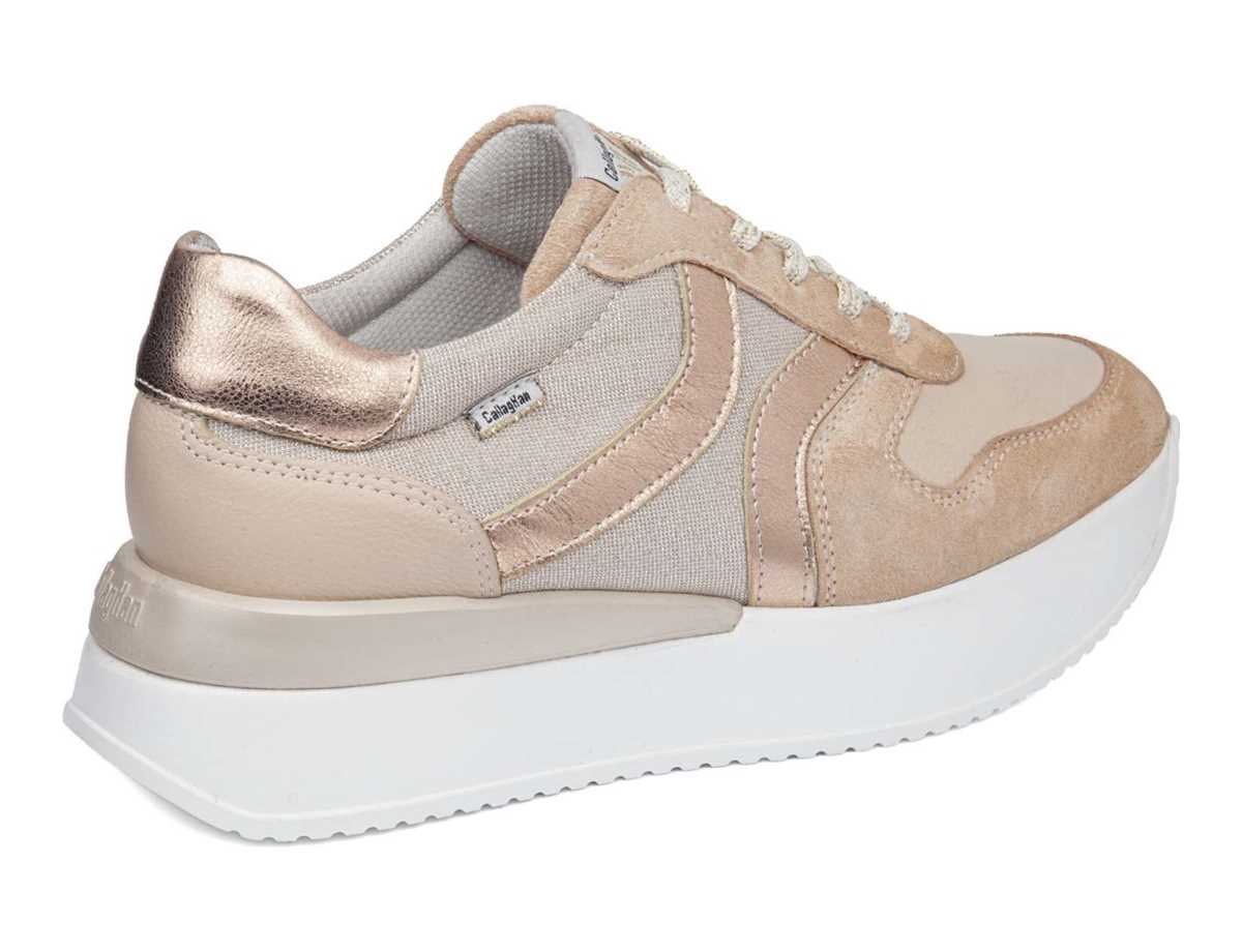 Baskets Callaghan 51204 Dina Rose Beige Doré Femme | IVZ-4276932