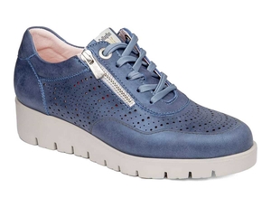 Baskets à Plateforme Callaghan 89894 Haman Bleu Foncé Femme | ZMX-0692609