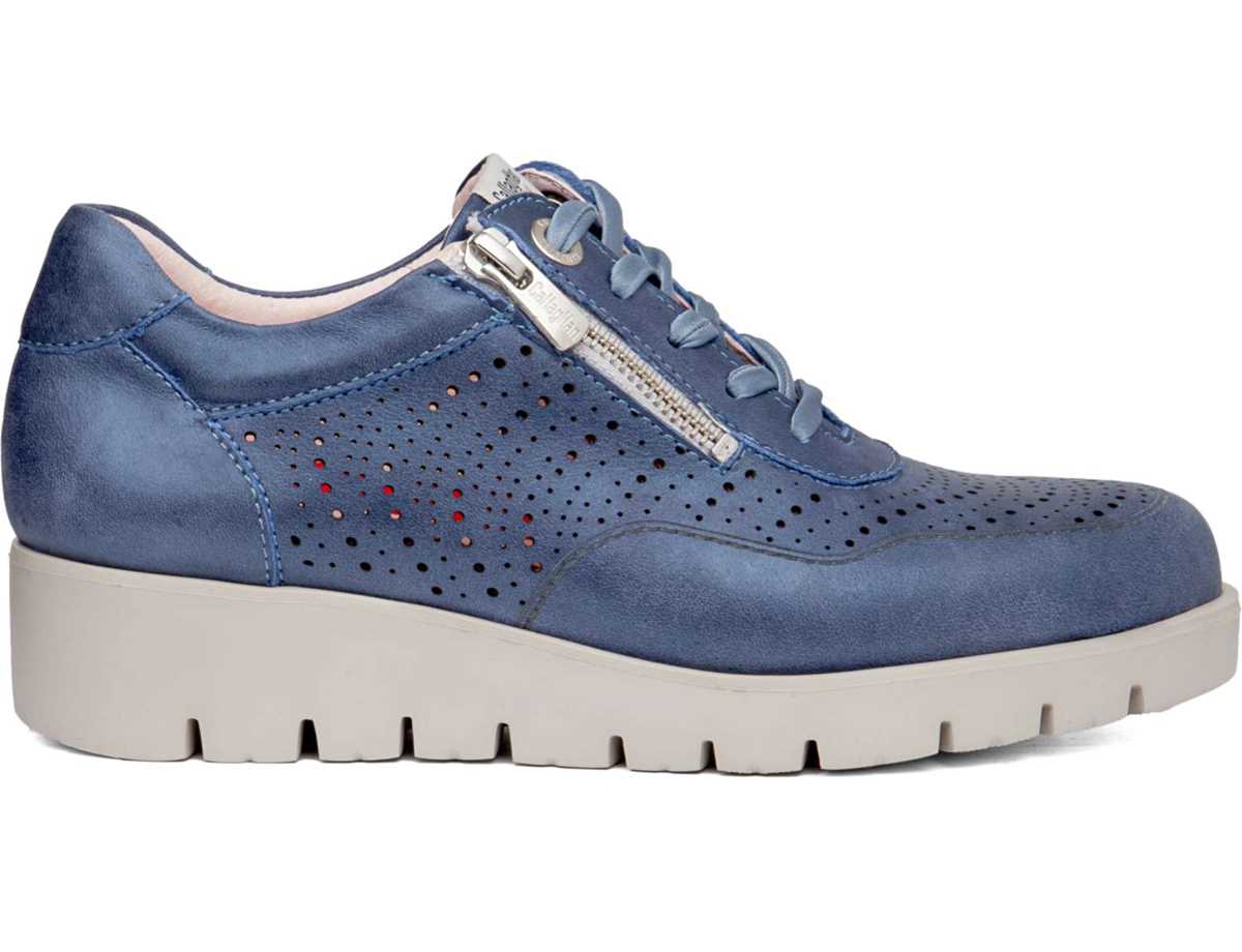 Baskets à Plateforme Callaghan 89894 Haman Bleu Foncé Femme | ZMX-0692609