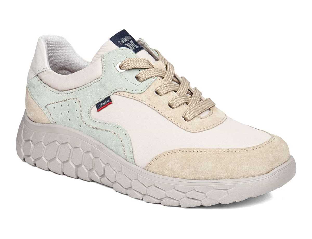 Baskets à Plateforme Callaghan 60004 Suv Sra. Beige Vert Femme | LZM-7162778