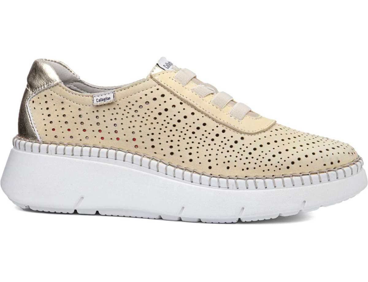 Baskets à Plateforme Callaghan 53600 Circular Sra. Jaune Beige Femme | VTA-8452382