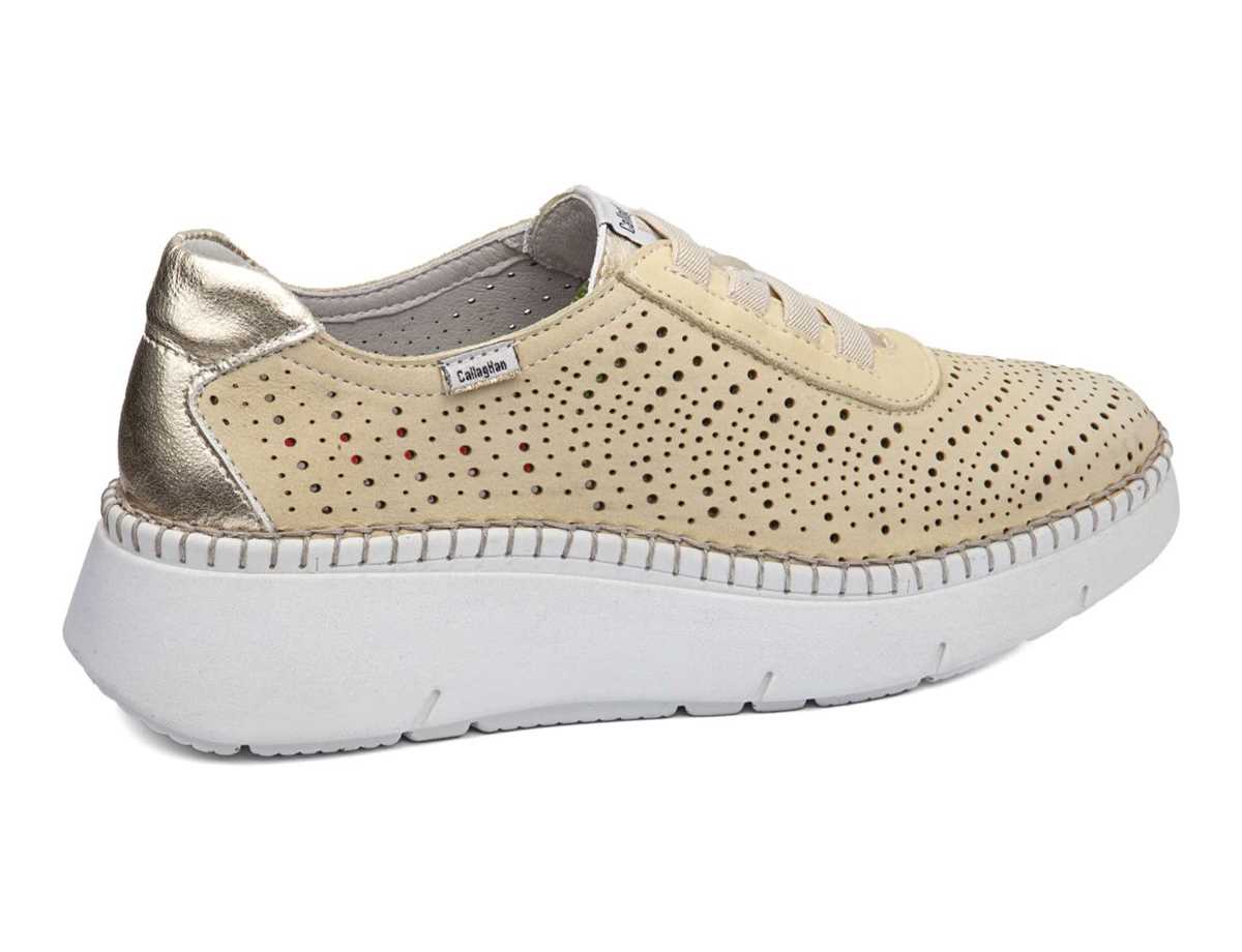 Baskets à Plateforme Callaghan 53600 Circular Sra. Jaune Beige Femme | VTA-8452382