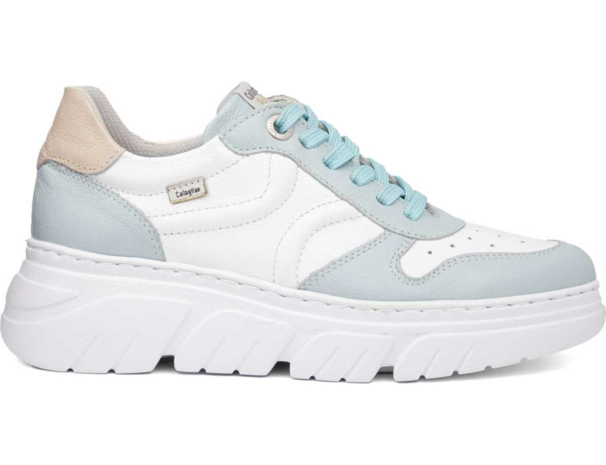 Baskets à Plateforme Callaghan 51806 Baccara Bleu Blanche Rose Femme | WWU-9393098