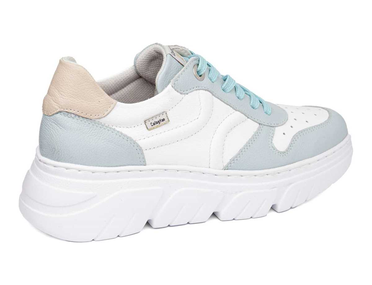 Baskets à Plateforme Callaghan 51806 Baccara Bleu Blanche Rose Femme | WWU-9393098