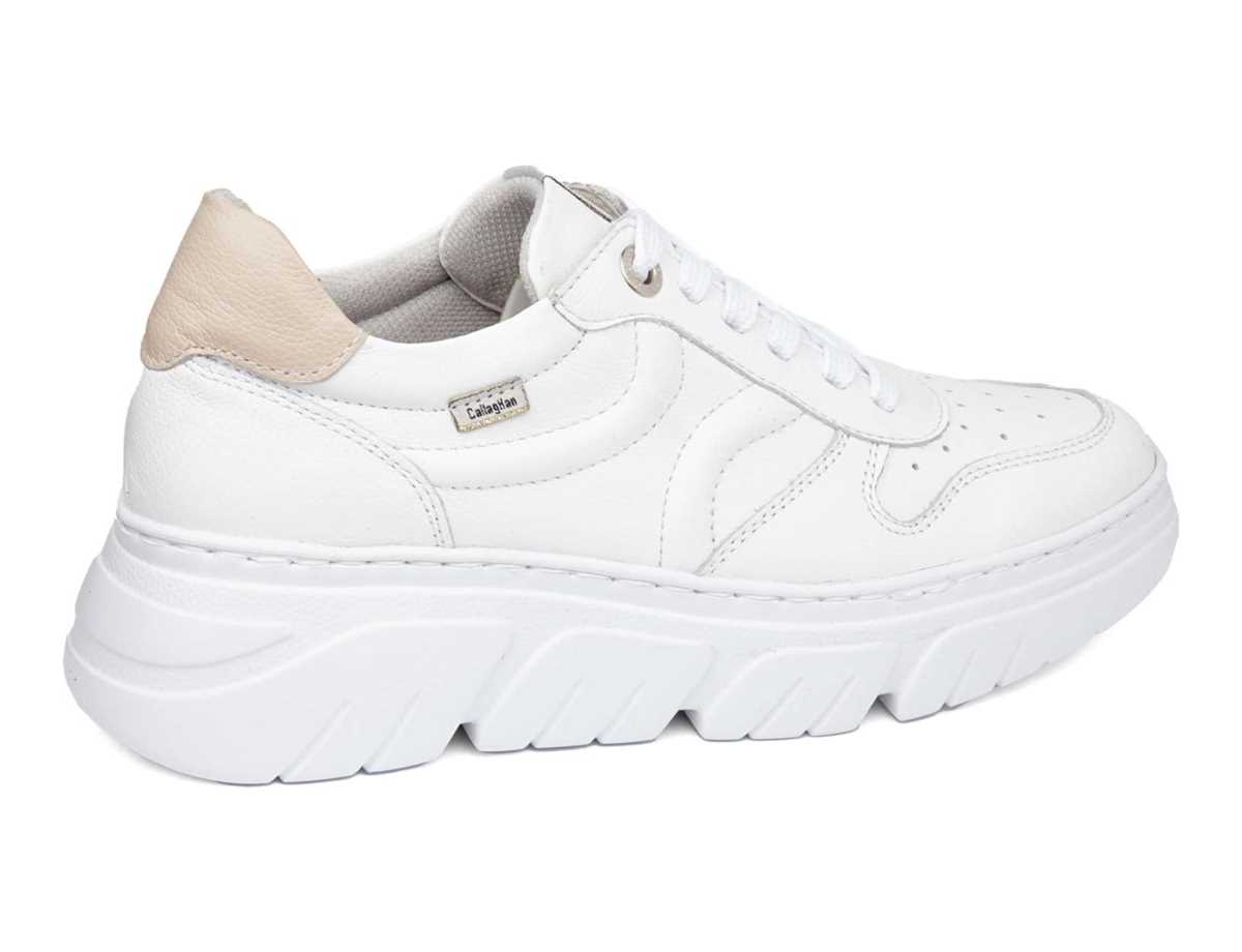 Baskets à Plateforme Callaghan 51806 Baccara Blanche Rose Femme | MSF-0259925