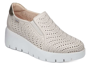 Baskets à Plateforme Callaghan 32103 Amal Blanche Beige Femme | CNL-8211848