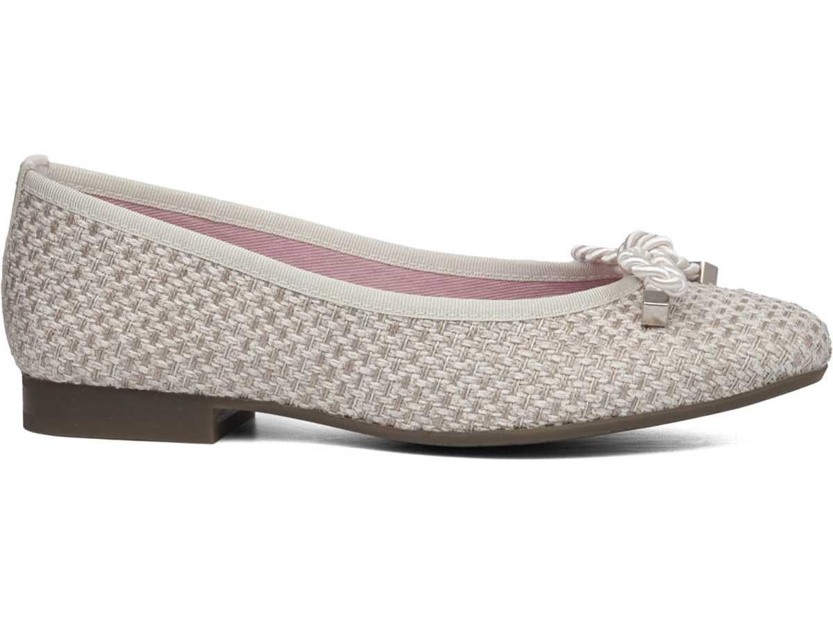 Ballerine Callaghan 18238 Mila Beige Blanche Femme | WWR-9708281