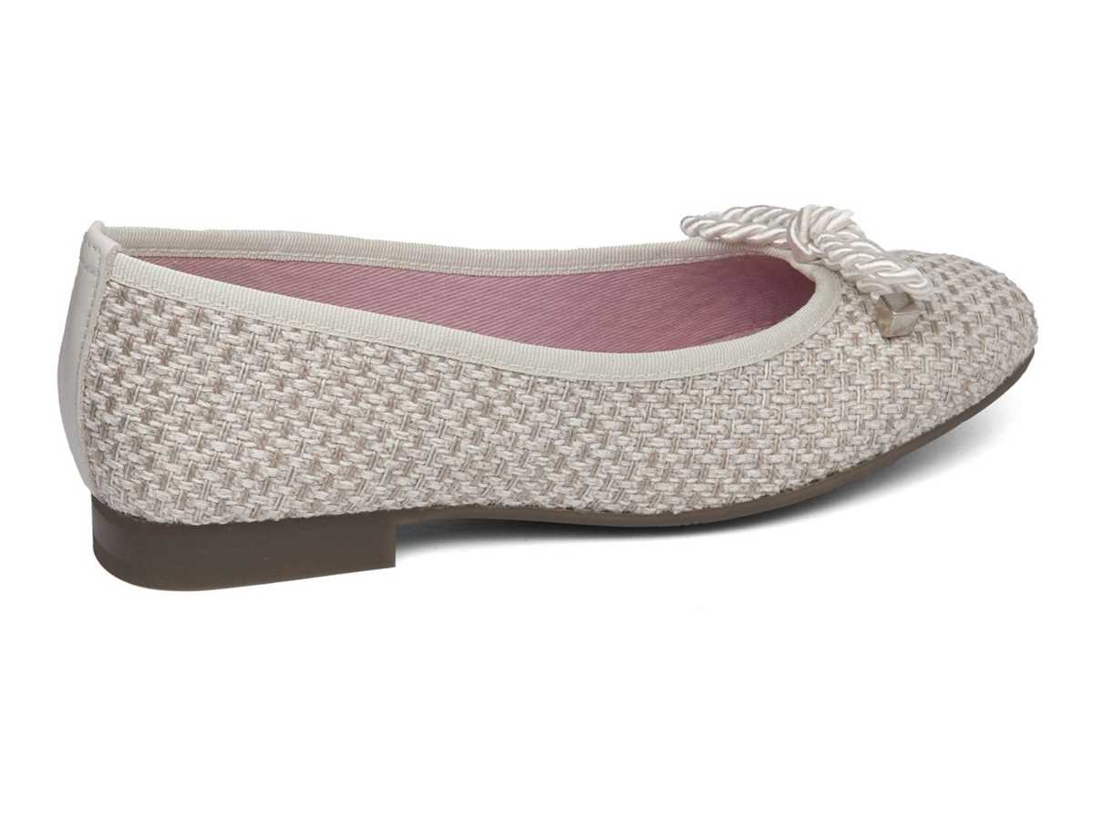 Ballerine Callaghan 18238 Mila Beige Blanche Femme | WWR-9708281