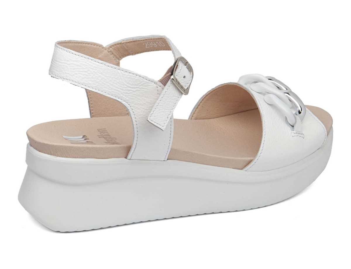 Sandales Compensées Callaghan 29910 Llana Blanche Femme | MEB-9677689