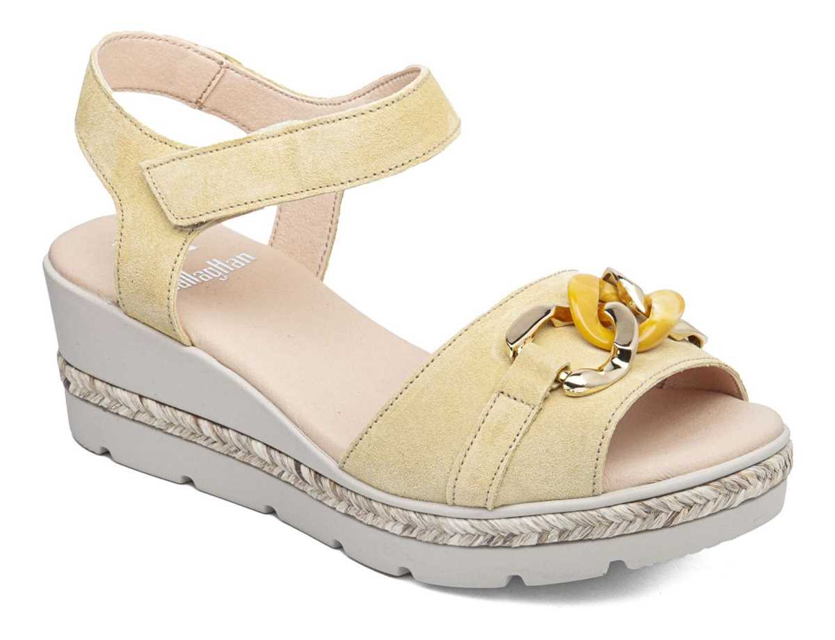 Sandales Compensées Callaghan 29807 Mara Jaune Femme | YFK-1142925