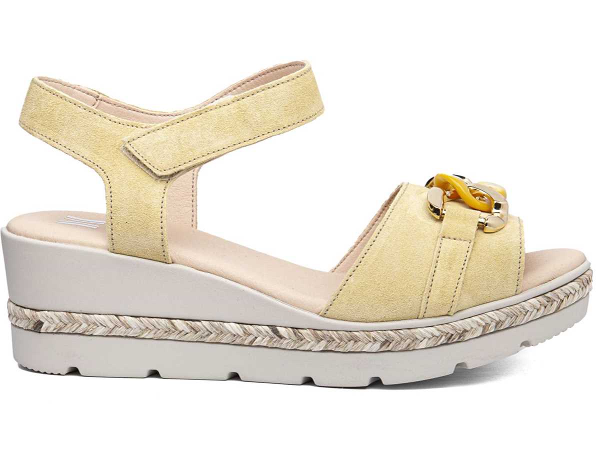 Sandales Compensées Callaghan 29807 Mara Jaune Femme | YFK-1142925