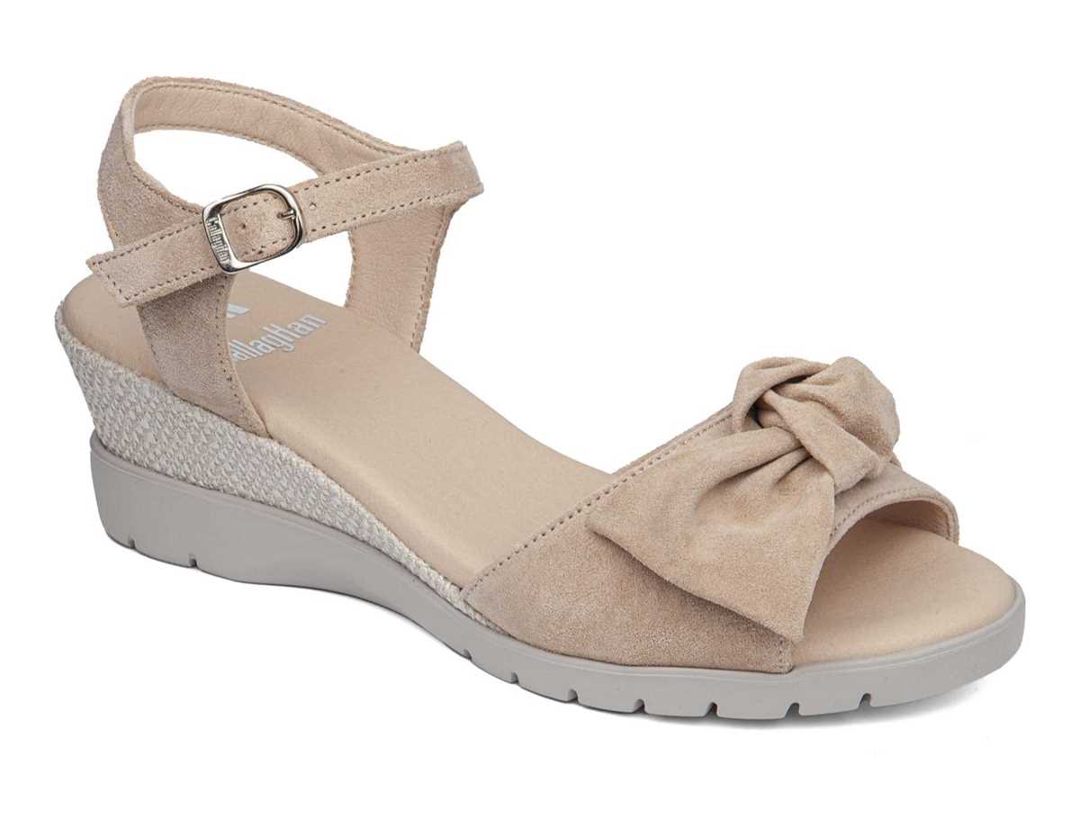 Sandales Compensées Callaghan 29115 Esperanza Rose Beige Femme | CLY-5022080