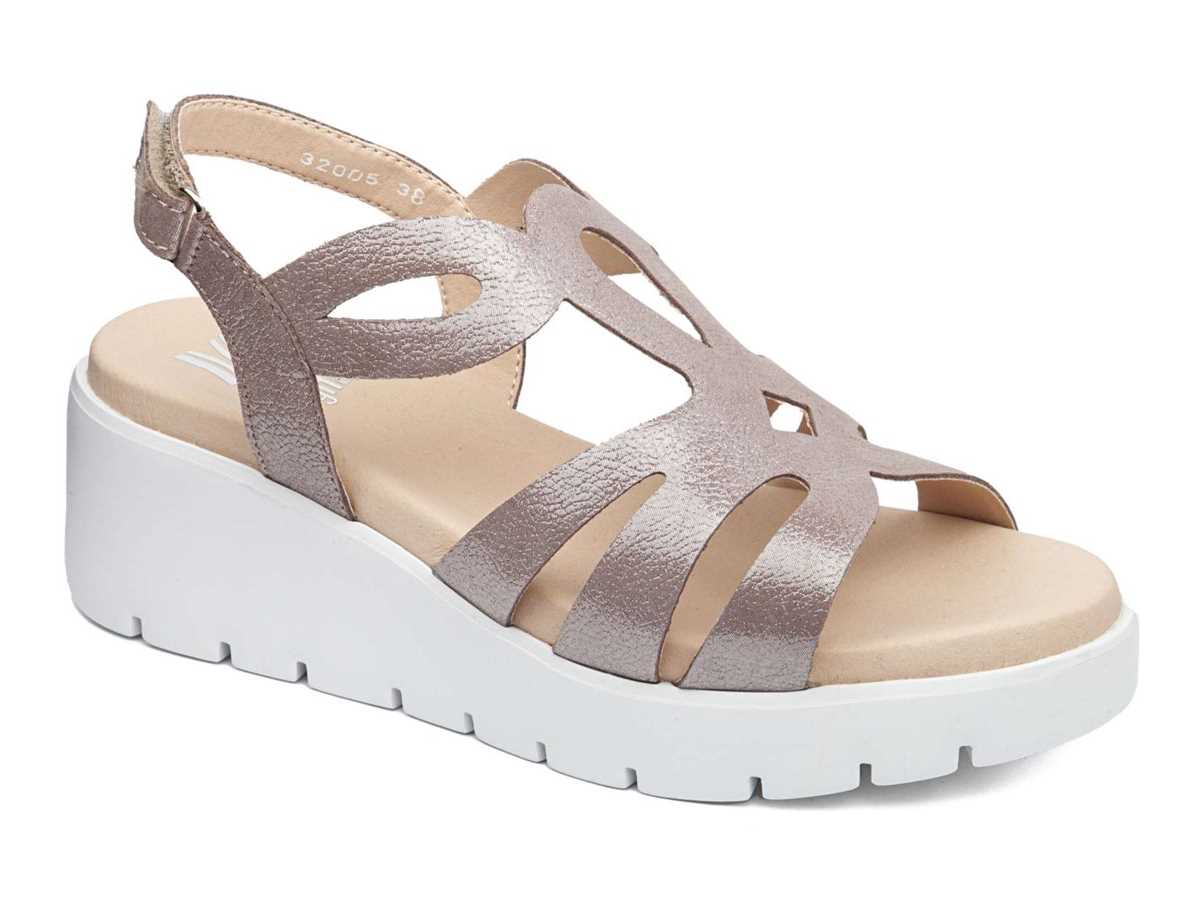 Sandales à Plateforme Callaghan 32005 Bera Beige Femme | HSA-6082130