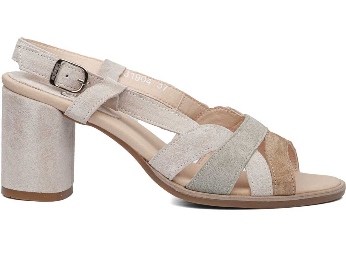 Sandales à Talons Callaghan 31904 Kanji Beige Vert Blanche Femme | UEB-5110108