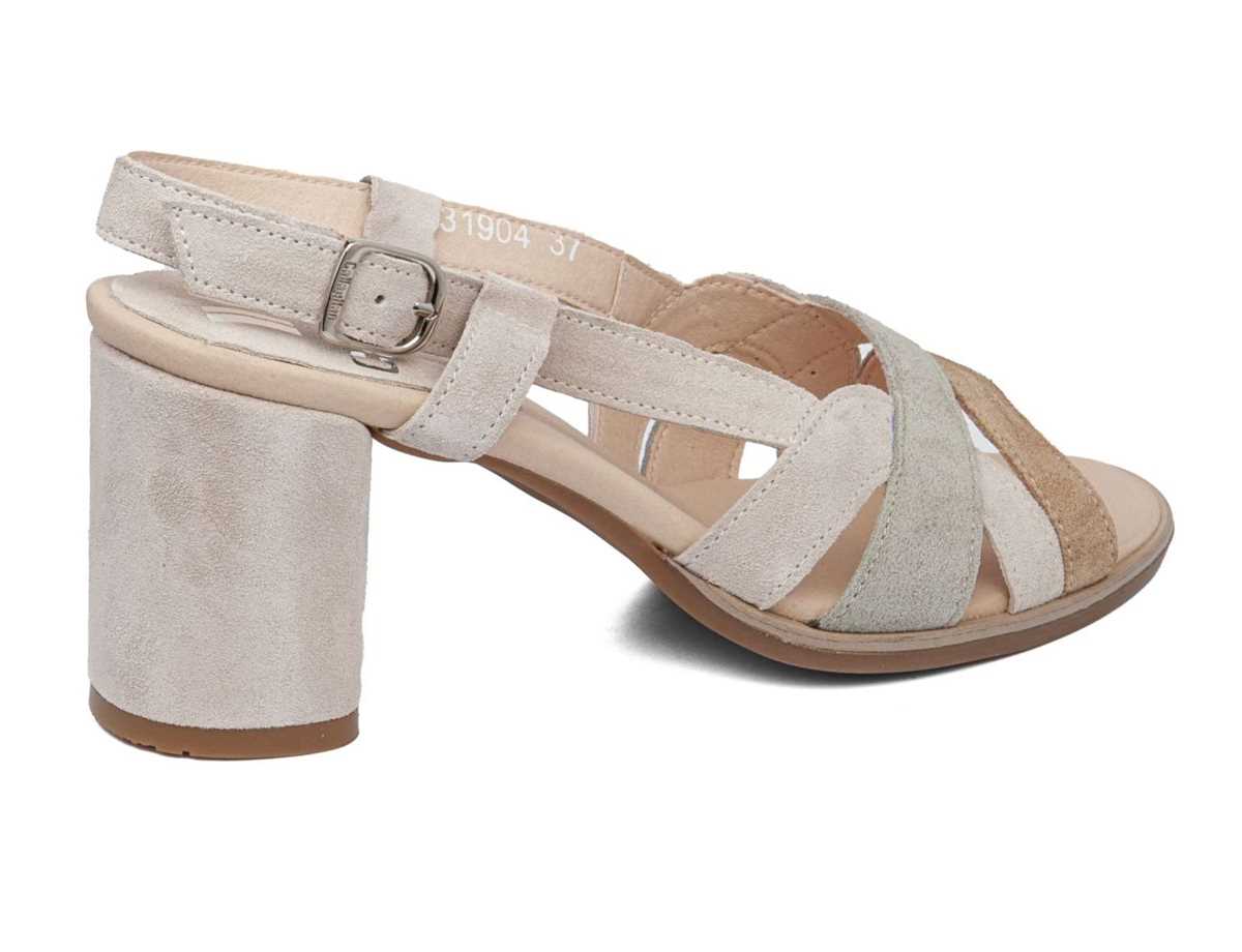 Sandales à Talons Callaghan 31904 Kanji Beige Vert Blanche Femme | UEB-5110108