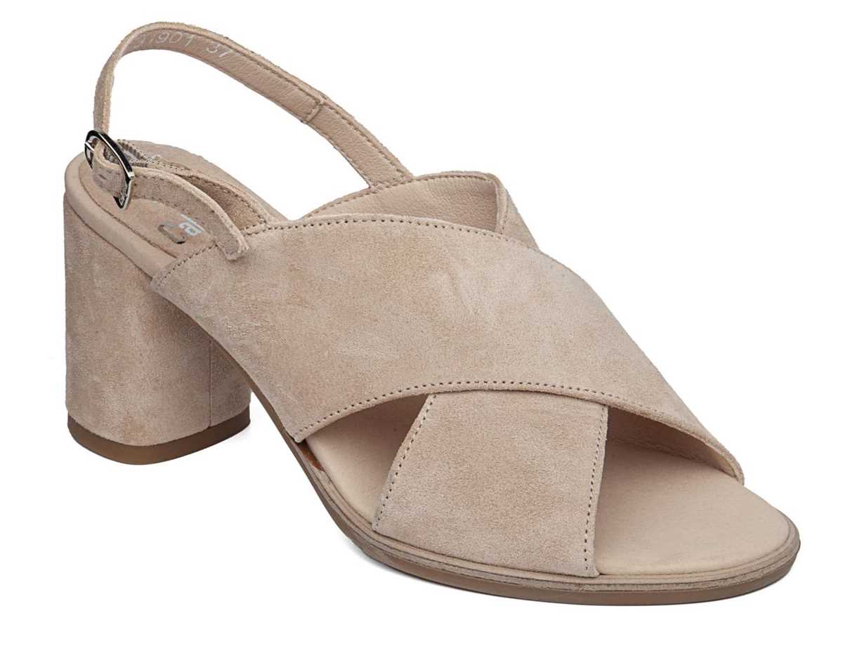 Sandales à Talons Callaghan 31901 Kanji Beige Femme | DZC-5384284