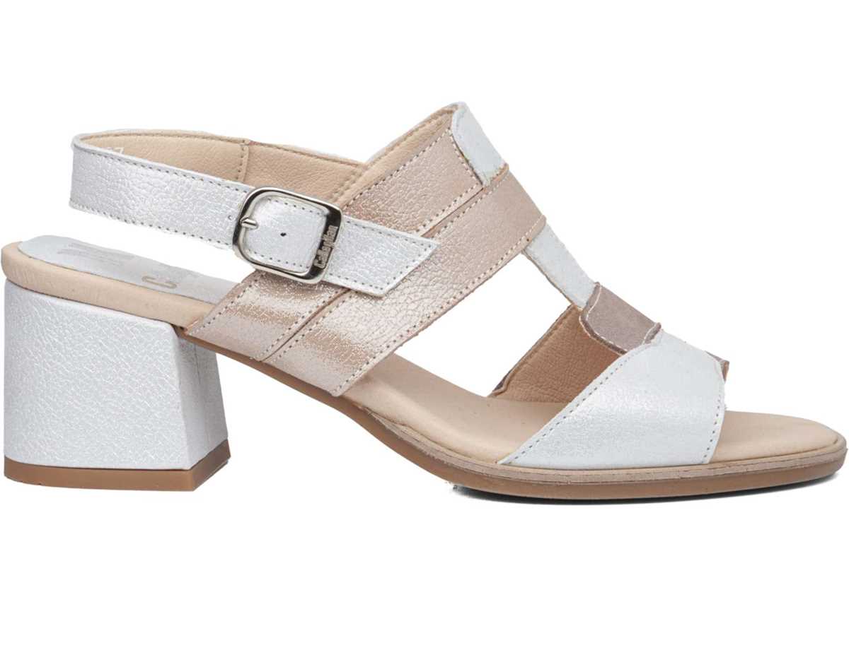 Sandales à Talons Callaghan 29211 Kibow Blanche Beige Jaune Femme | TIL-3995531