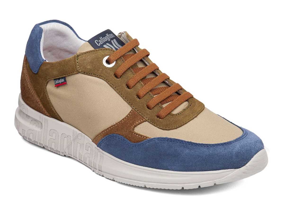 Baskets Callaghan 91324 Goliat S.I.Lase Bleu Beige Vert Homme | AMG-4887946