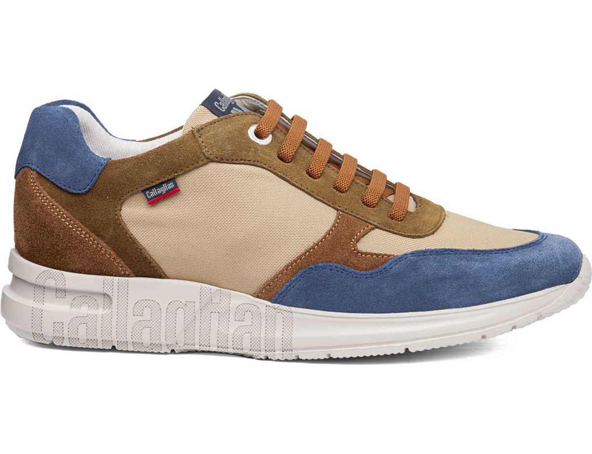 Baskets Callaghan 91324 Goliat S.I.Lase Bleu Beige Vert Homme | AMG-4887946