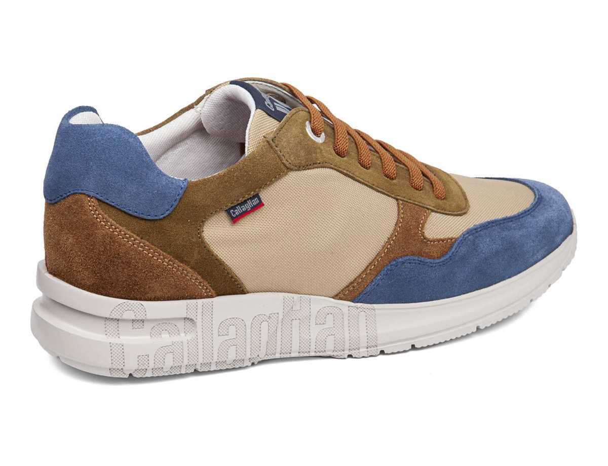 Baskets Callaghan 91324 Goliat S.I.Lase Bleu Beige Vert Homme | AMG-4887946