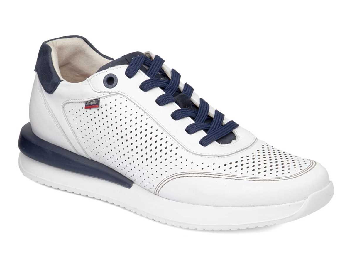 Baskets Callaghan 51106 Moses Blanche Bleu Homme | QFD-3589225