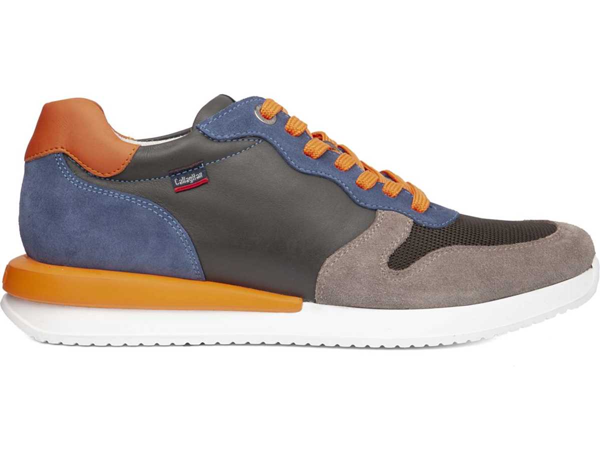 Baskets Callaghan 51103 Moses Grise Bleu Orange Homme | FJR-5109918