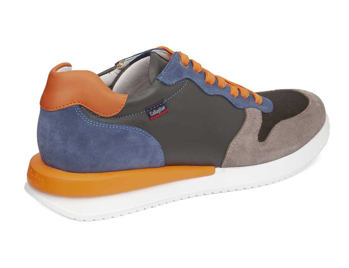 Baskets Callaghan 51103 Moses Grise Bleu Orange Homme | FJR-5109918