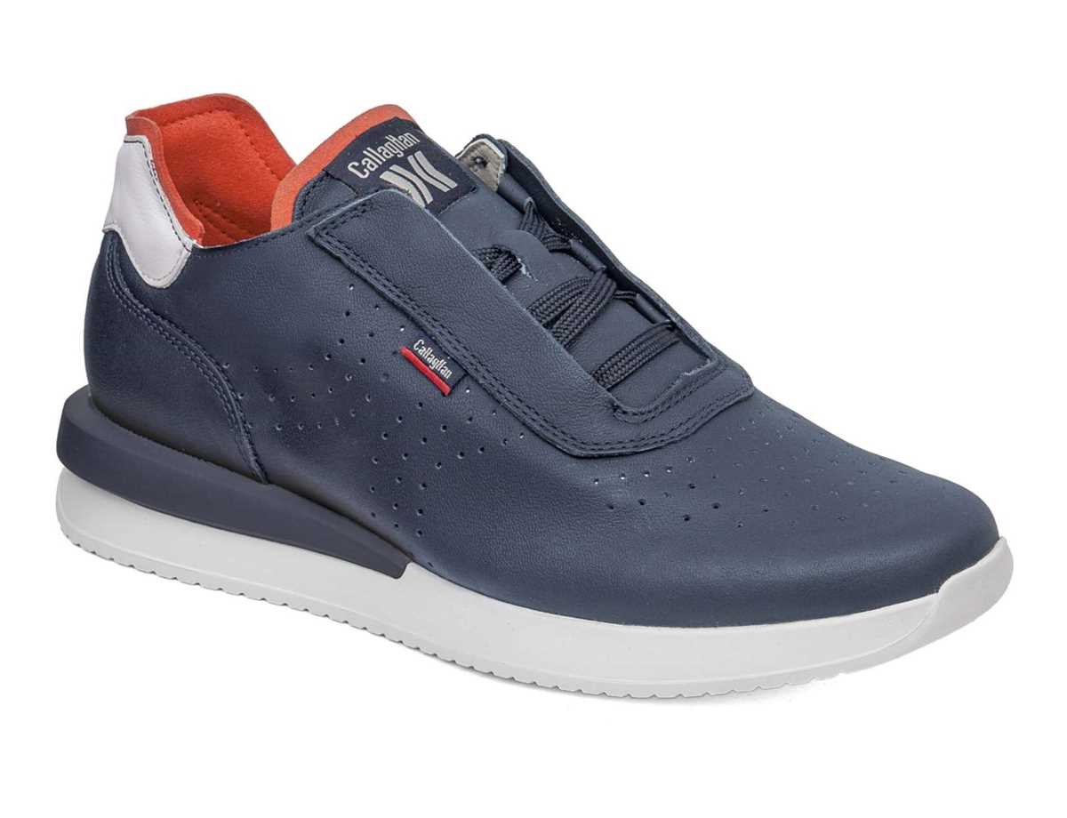 Baskets Callaghan 51101 Moses Bleu Blanche Rouge Homme | XEE-2251794