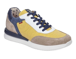 Baskets Callaghan 51100 Moses Beige Jaune Bleu Homme | GCM-6103180