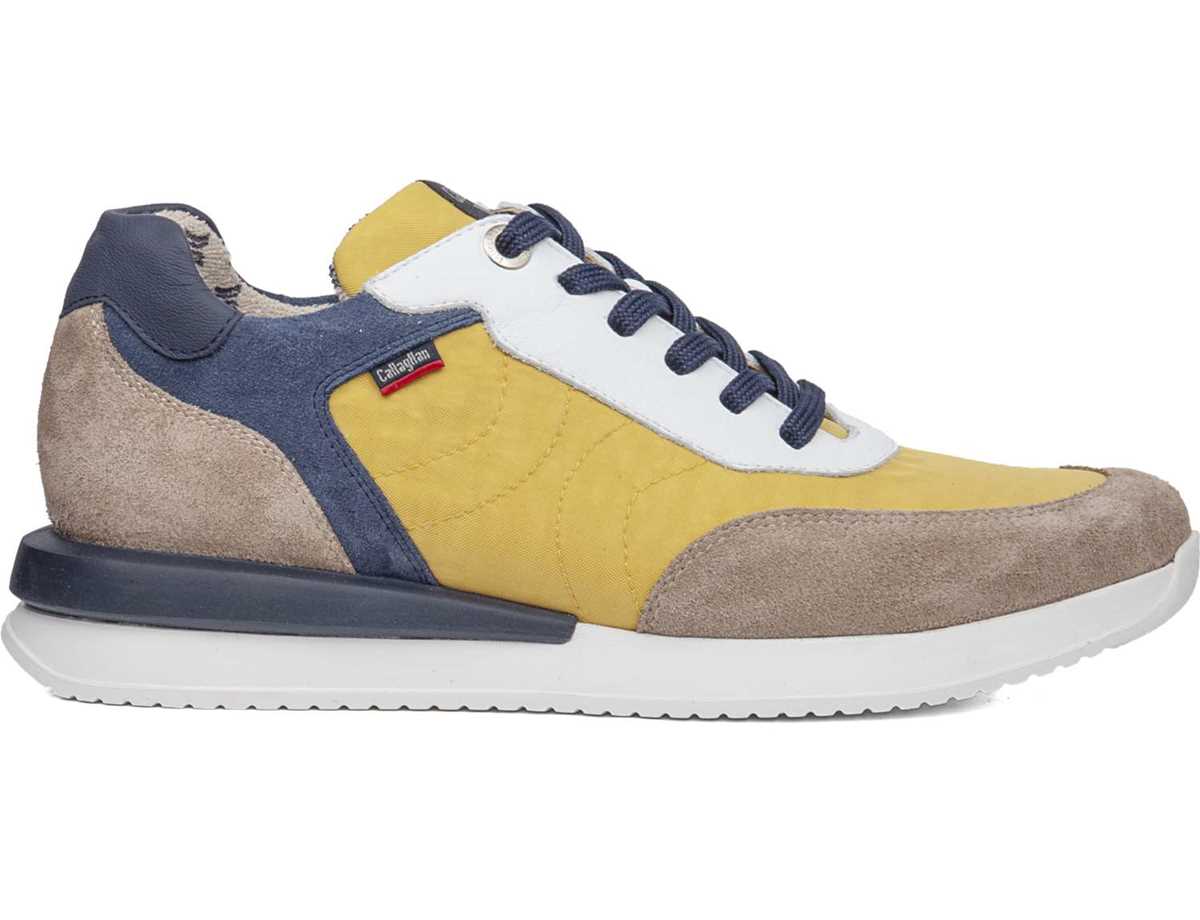 Baskets Callaghan 51100 Moses Beige Jaune Bleu Homme | GCM-6103180