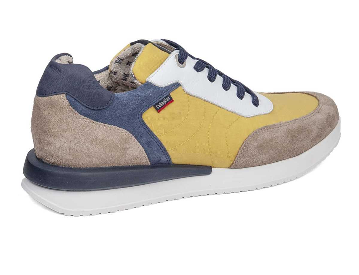 Baskets Callaghan 51100 Moses Beige Jaune Bleu Homme | GCM-6103180