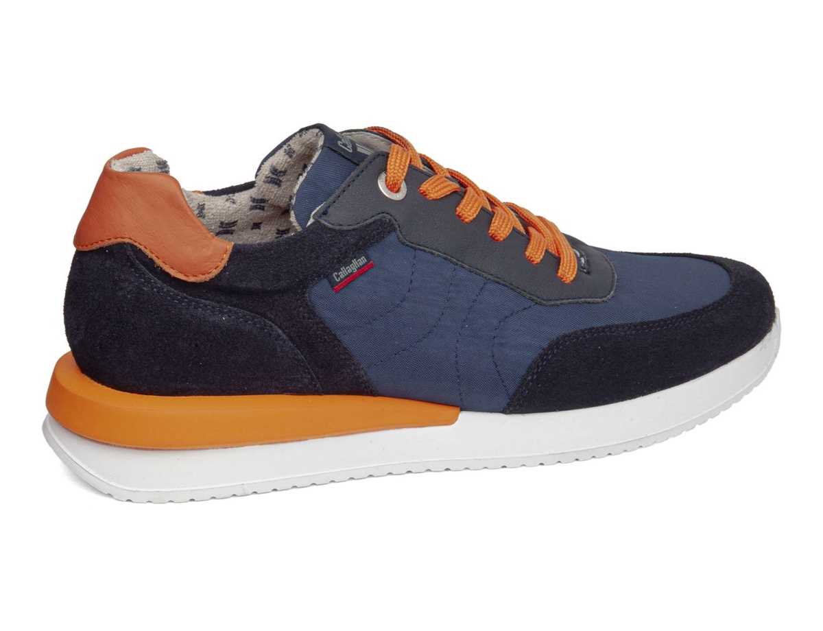 Baskets Callaghan 51100 Moses Bleu Noir Orange Homme | YNG-2864720