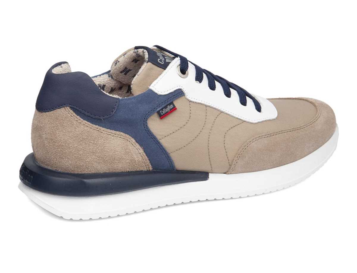 Baskets Callaghan 51100 Moses Beige Bleu Homme | EJP-7427453