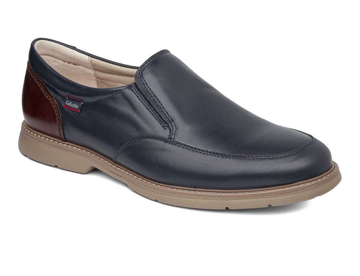 Mocassins Callaghan 46701 Upam Bleu Marron Homme | SPP-4267579