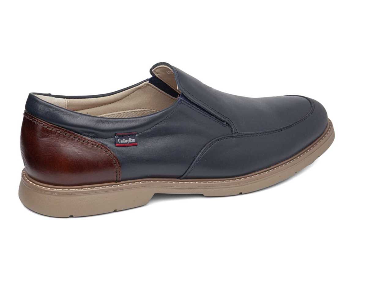 Mocassins Callaghan 46701 Upam Bleu Marron Homme | SPP-4267579