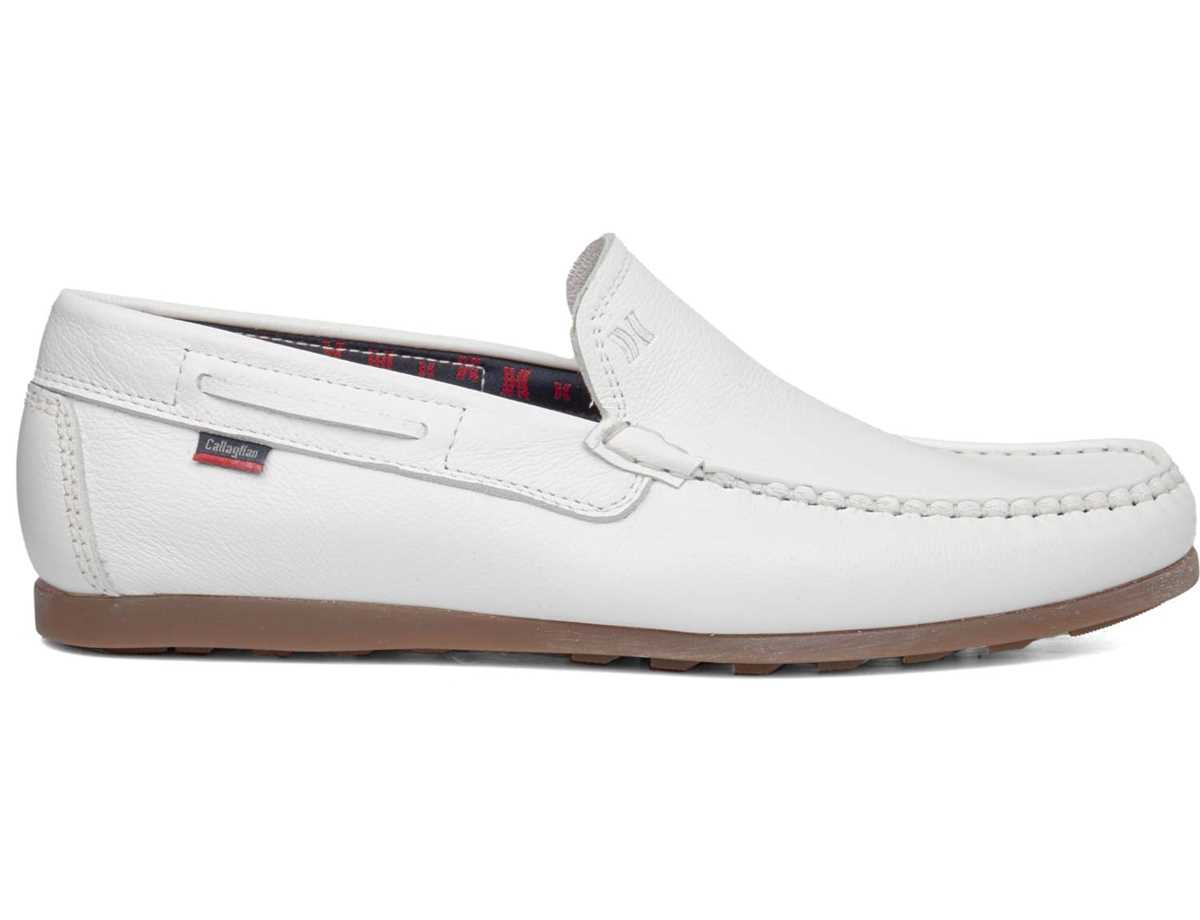 Mocassins Callaghan 15200 Driveline Blanche Homme | SHN-6068296