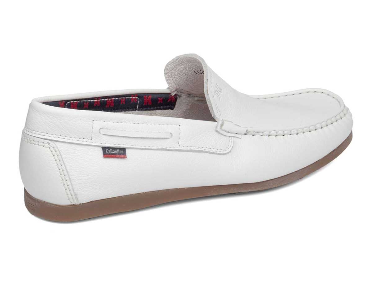 Mocassins Callaghan 15200 Driveline Blanche Homme | SHN-6068296