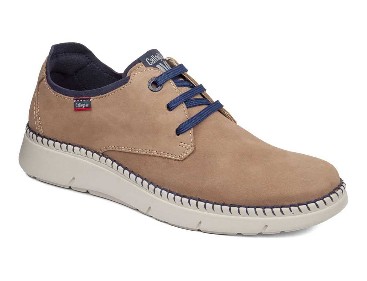 Chaussures Habillées Callaghan 53500 Circular Beige Bleu Homme | QPJ-1266100