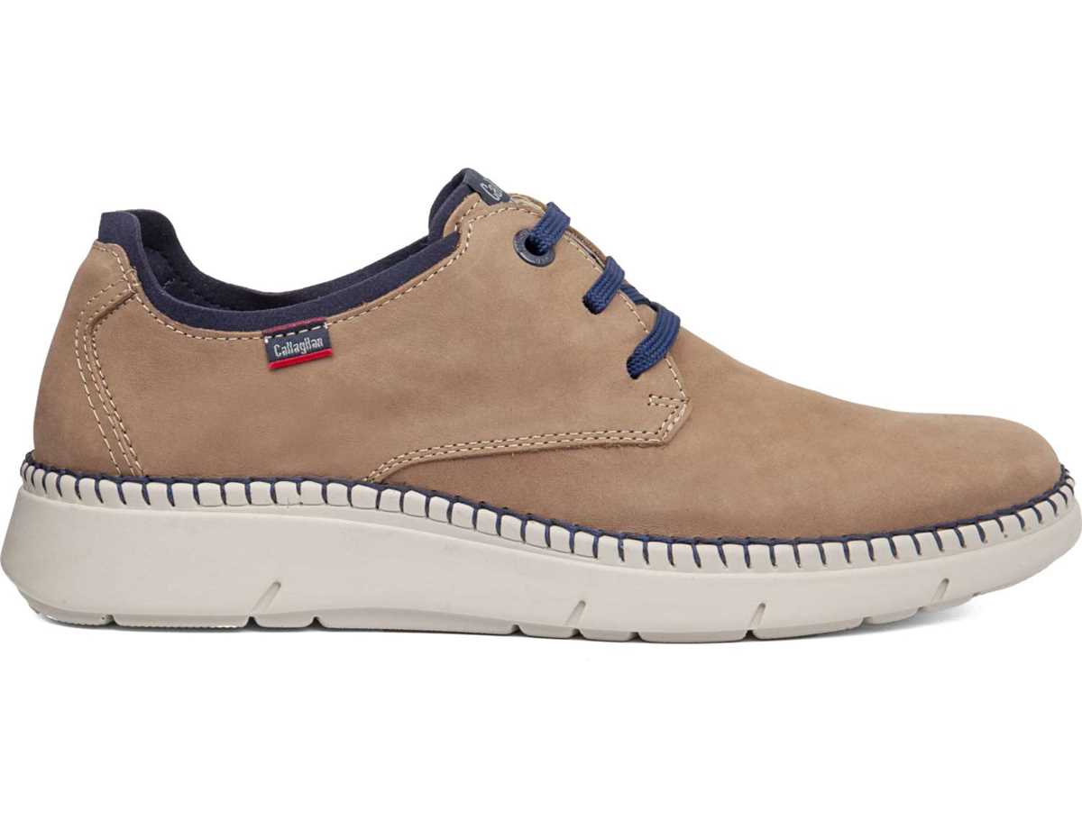 Chaussures Habillées Callaghan 53500 Circular Beige Bleu Homme | QPJ-1266100