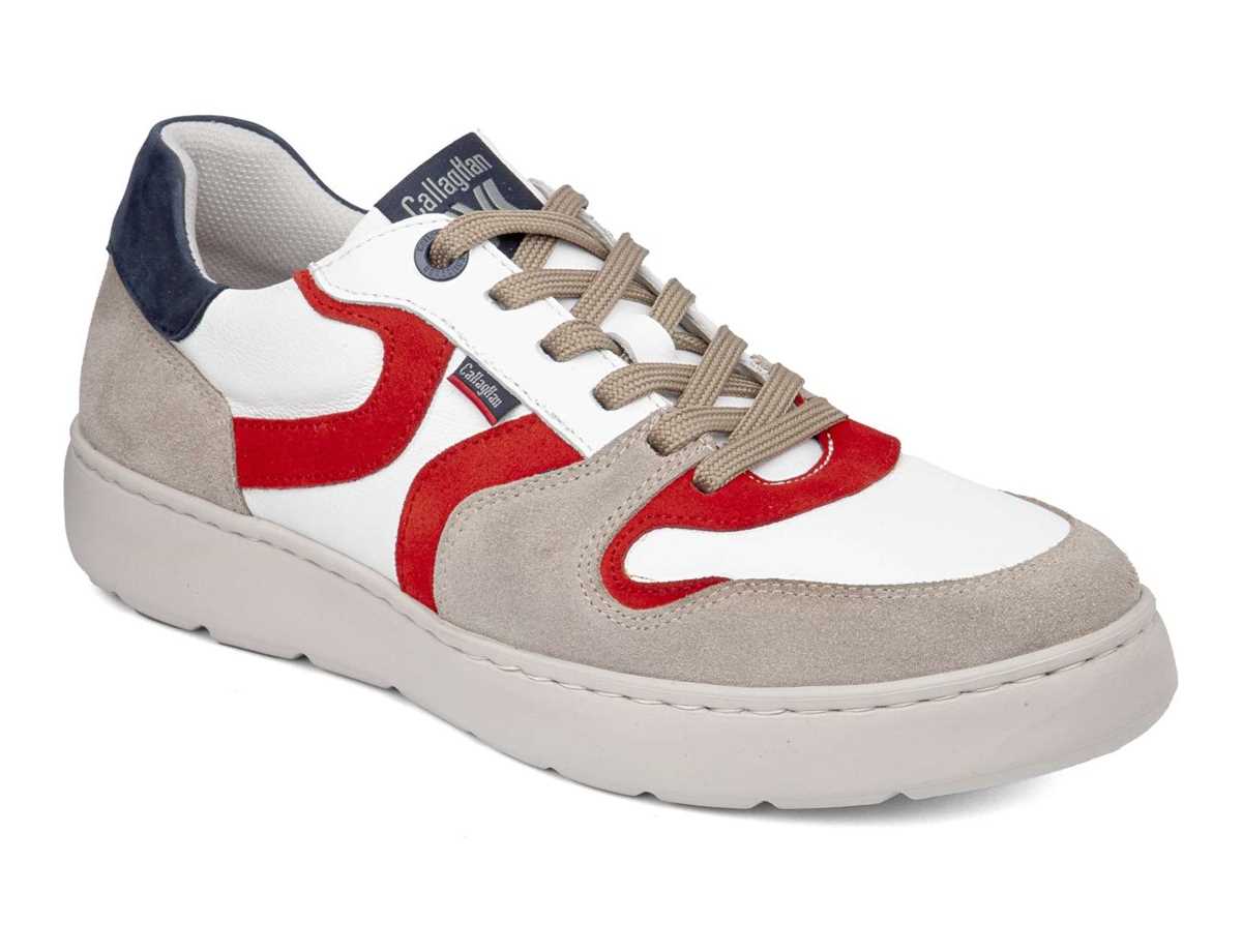 Chaussures Casual Callaghan 54802 Pint Beige Blanche Rouge Homme | YNJ-6769978