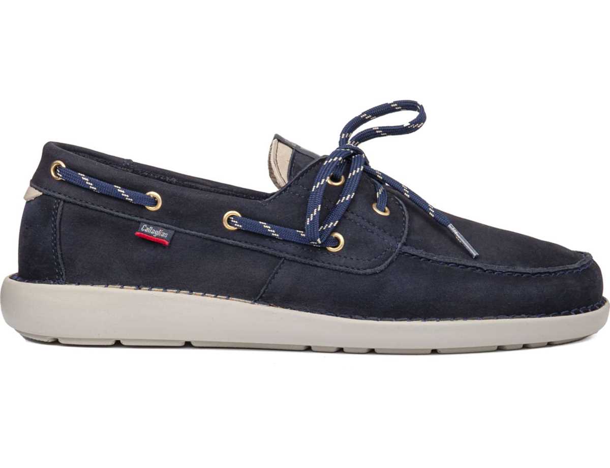 Chaussures Bateau Callaghan 53400 Abner Bleu Beige Homme | CBM-0971527