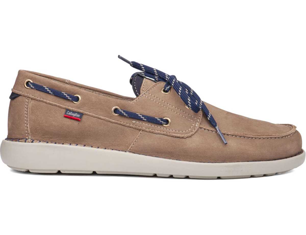 Chaussures Bateau Callaghan 53400 Abner Beige Bleu Homme | TIW-1589450