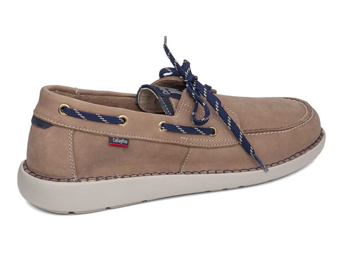 Chaussures Bateau Callaghan 53400 Abner Beige Bleu Homme | TIW-1589450